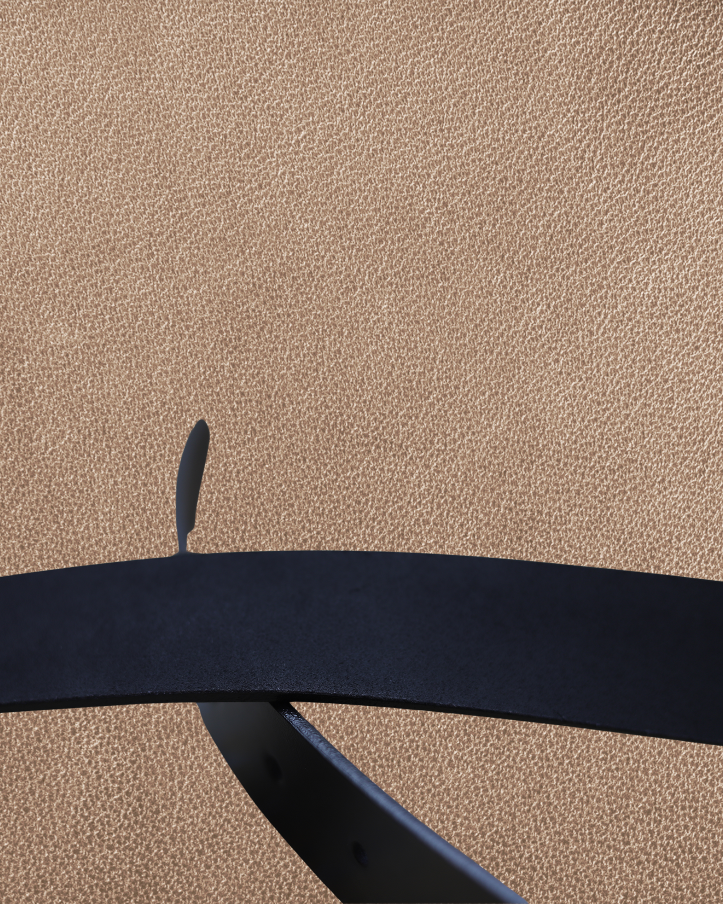 Plain Black Leather Belt