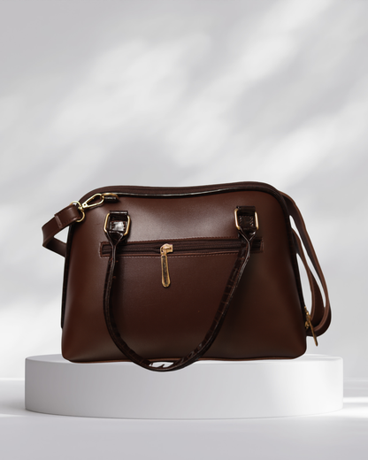 Dark Brown Luxe Handbag