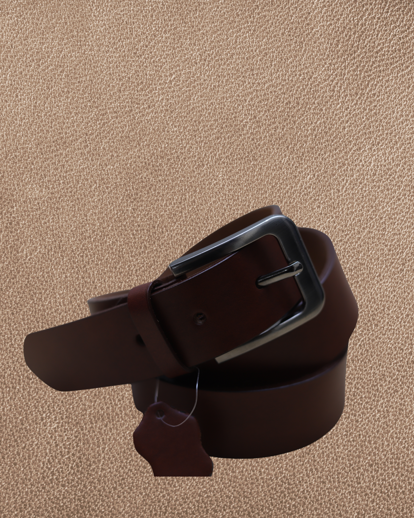 Plain Coffee Leather Belt
