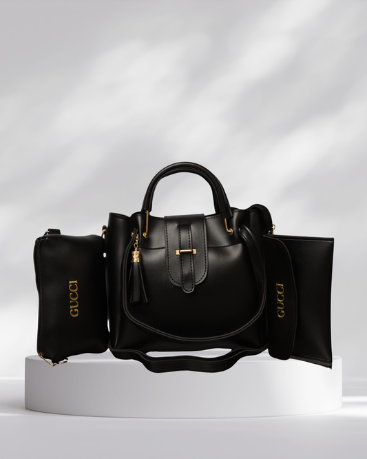 Gucci Inspired Black 3 in 1 bag