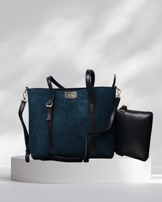 Navy Luxe shoulder bag