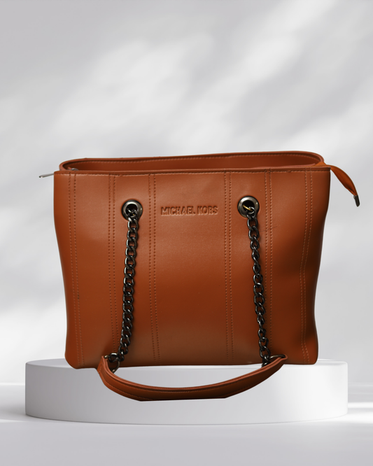 Caramel luxe shoulder bag