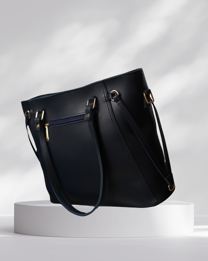 Blueish Black luxe bag