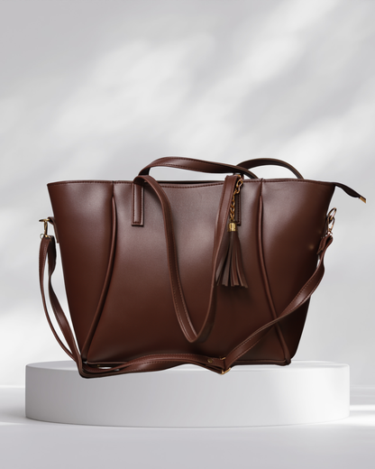Mocha luxe shoulder bag